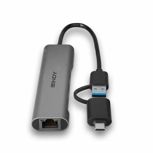 Hub USB LINDY 43379 Noir
