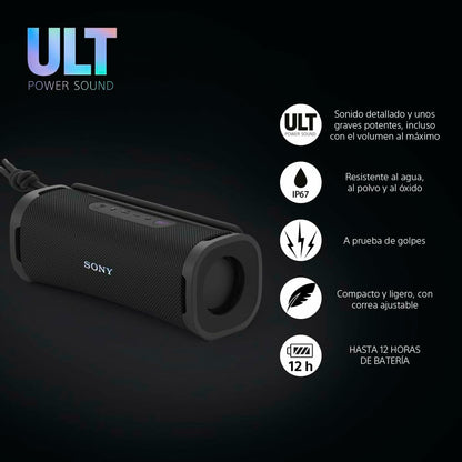 Altavoz Bluetooth Portátil Sony SRSULT10B Negro