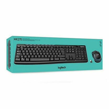 Clavier et souris sans fil Logitech 920-004513 Noir Espagnol Qwerty QWERTY