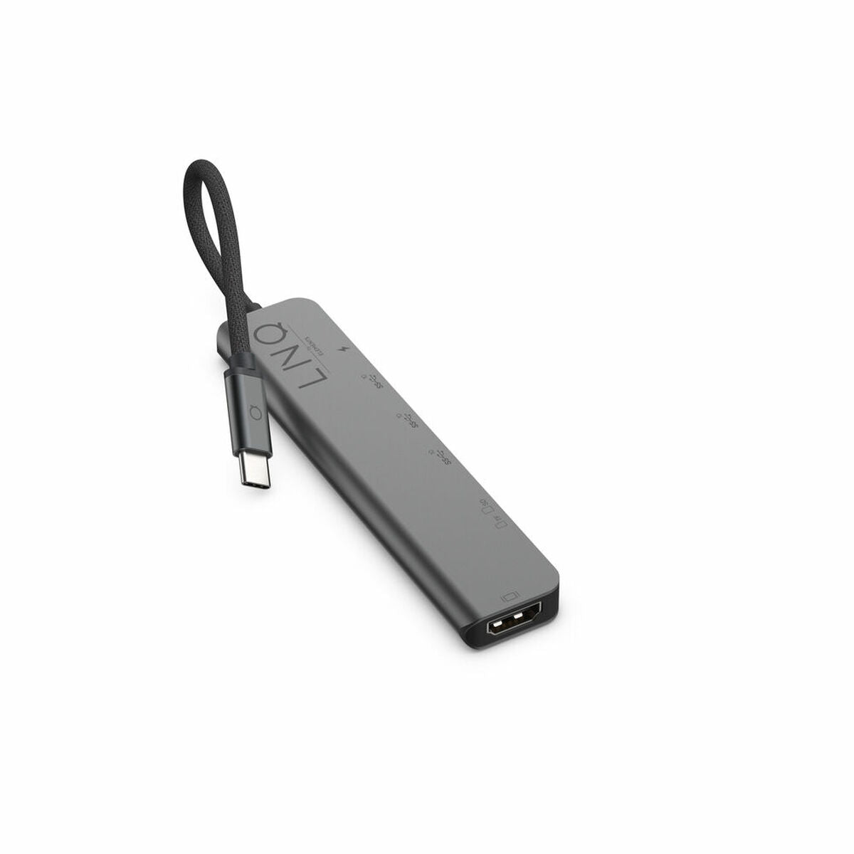 Hub USB LQ48016 Negro Gris Negro/Gris