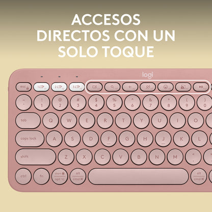 Teclado Inalámbrico Logitech K380s Rosa Qwerty Español