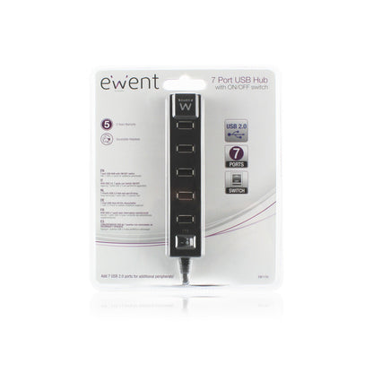 Hub USB Ewent EW1130 Negro