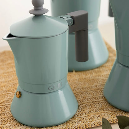 Cafetière Italienne Quid Ozon Vert Métal 9 Tasses