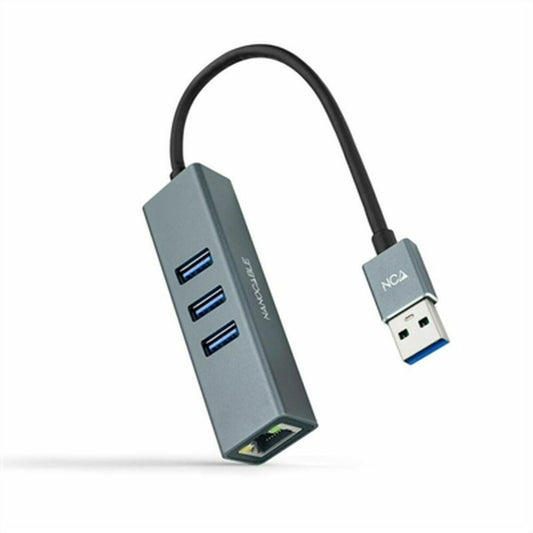 Adaptador USB a Ethernet NANOCABLE 10.03.0407 Gris