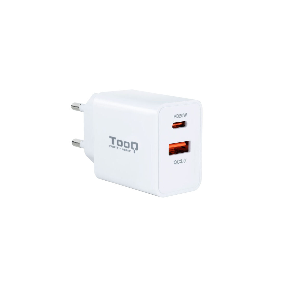 Wall Charger TooQ TQWC-2SC04WT 20 W White