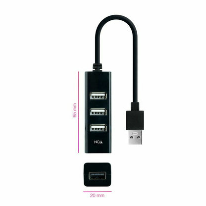 Hub USB NANOCABLE 10.16.4404 Negro (1 unidad)