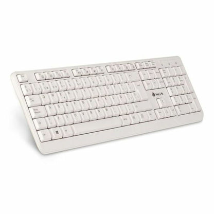 Teclado NGS NGS-KEYBOARD-0284 Blanco Qwerty Español QWERTY