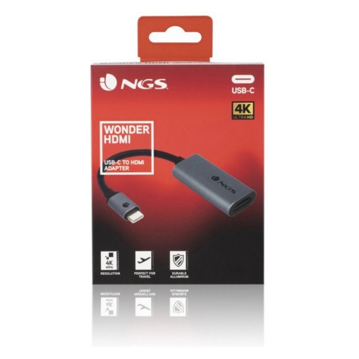 USB-C to HDMI Adapter NGS NGS-HUB-0055 Grey 4K Ultra HD (1 Unit)