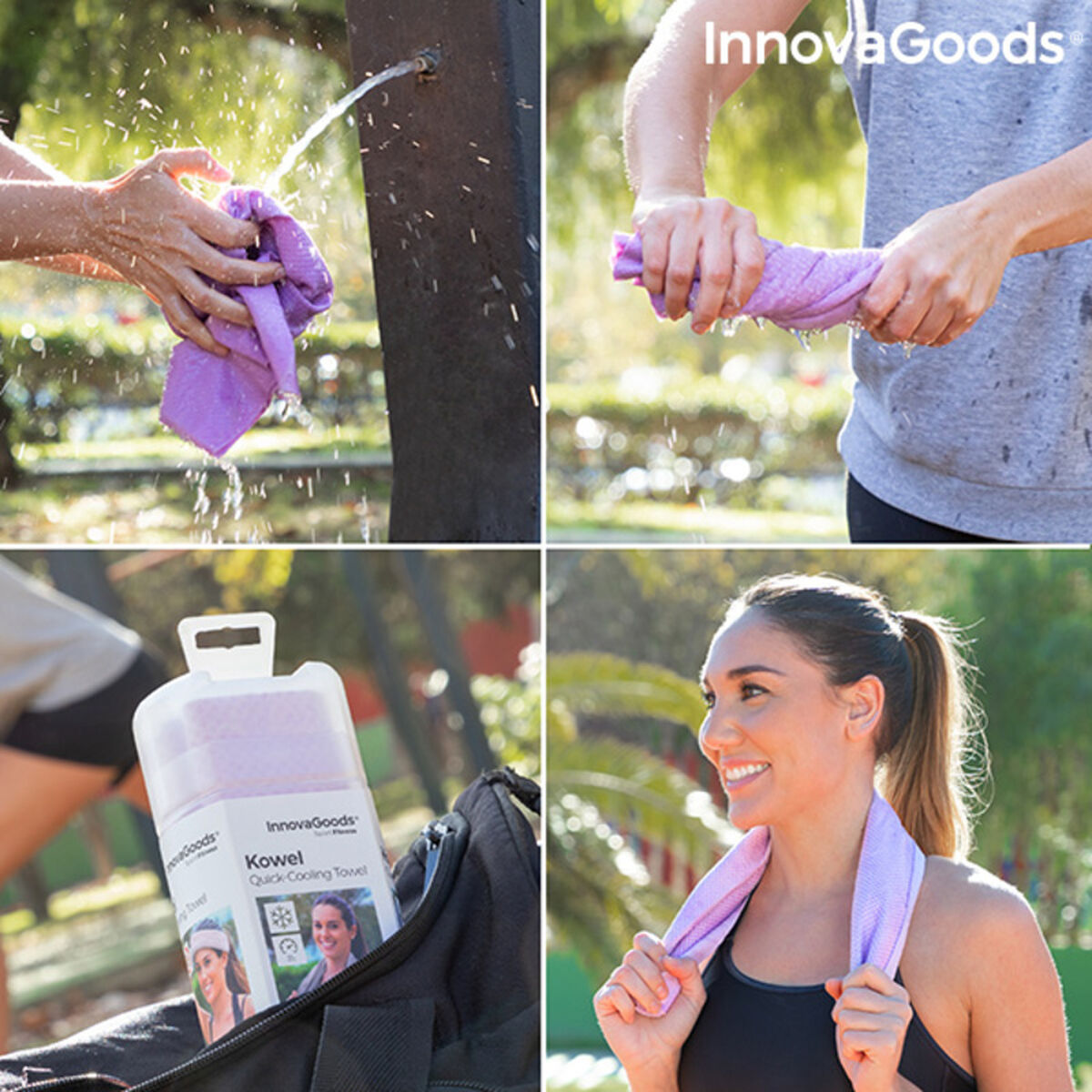 Serviette de Sport de Refroidissement Instantané Effet Glace Kowel InnovaGoods