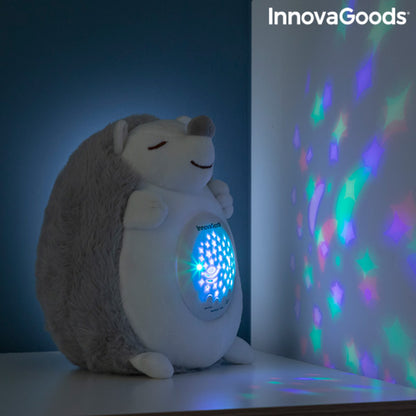 Hedgehog Soft Toy with White Noise and Nightlight Projector Spikey InnovaGoods V0103194 White (Refurbished B)