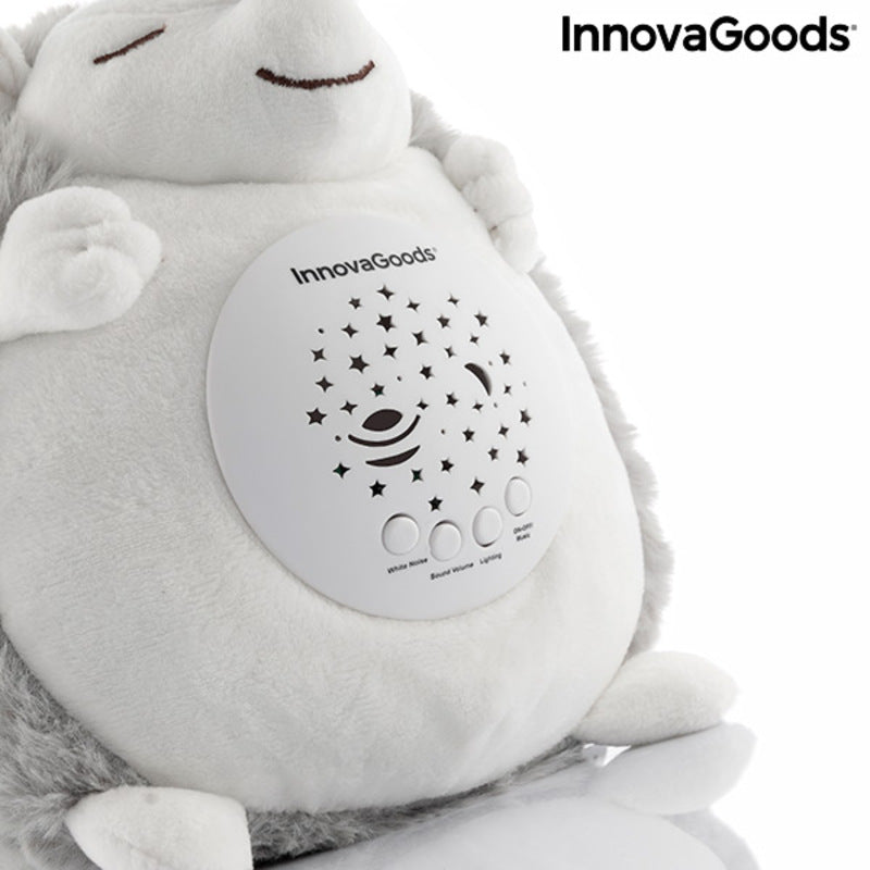Hedgehog Soft Toy with White Noise and Nightlight Projector Spikey InnovaGoods V0103194 White (Refurbished B)