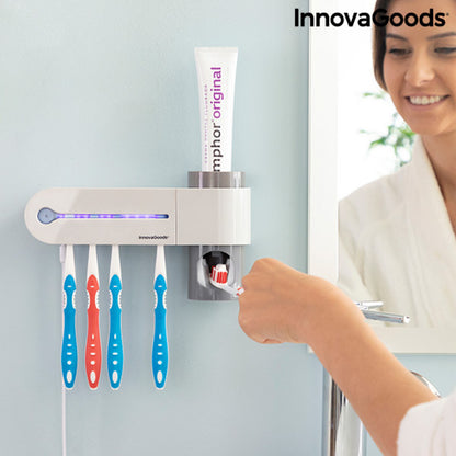 Esterilizador UV de Cepillos Dentales con Soporte y Dispensador de Dentífrico Smiluv InnovaGoods Blanco (Reacondicionado B)