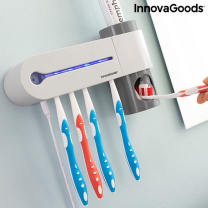 Esterilizador UV de Cepillos Dentales con Soporte y Dispensador de Dentífrico Smiluv InnovaGoods Blanco (Reacondicionado B)