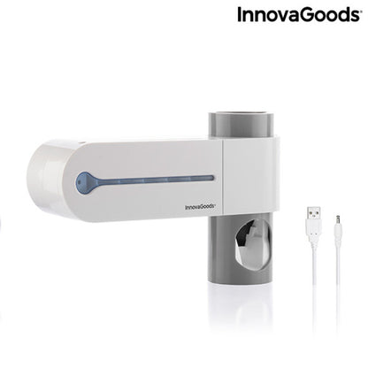 Esterilizador UV de Cepillos Dentales con Soporte y Dispensador de Dentífrico Smiluv InnovaGoods Blanco (Reacondicionado B)