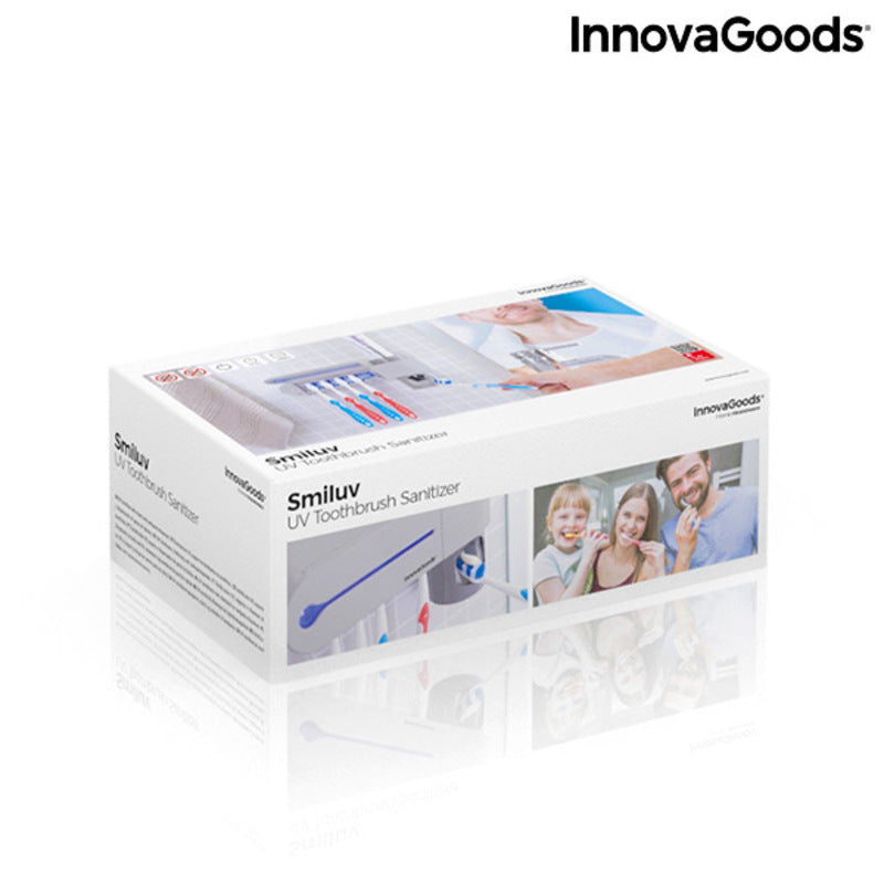 Stérilisateur Brosse à Dents UV avec Support et Distributeur de Dentifrice Smiluv InnovaGoods Blanc (Reconditionné B)