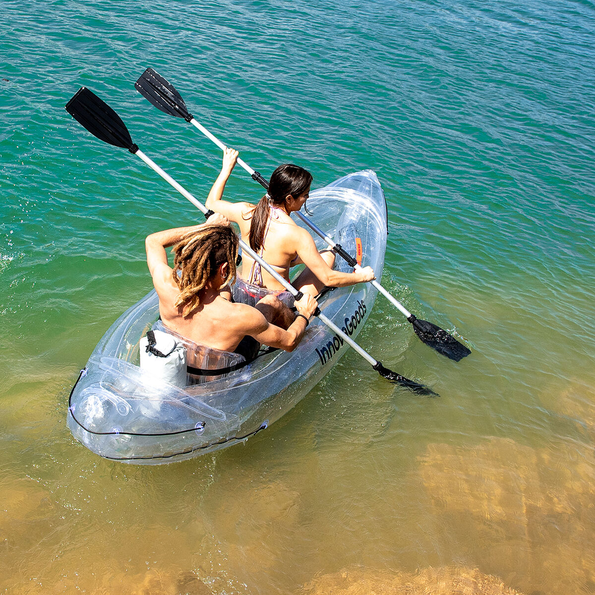 Kayak Gonflable Transparent avec Accessoires Paros InnovaGoods 312 cm 2 places