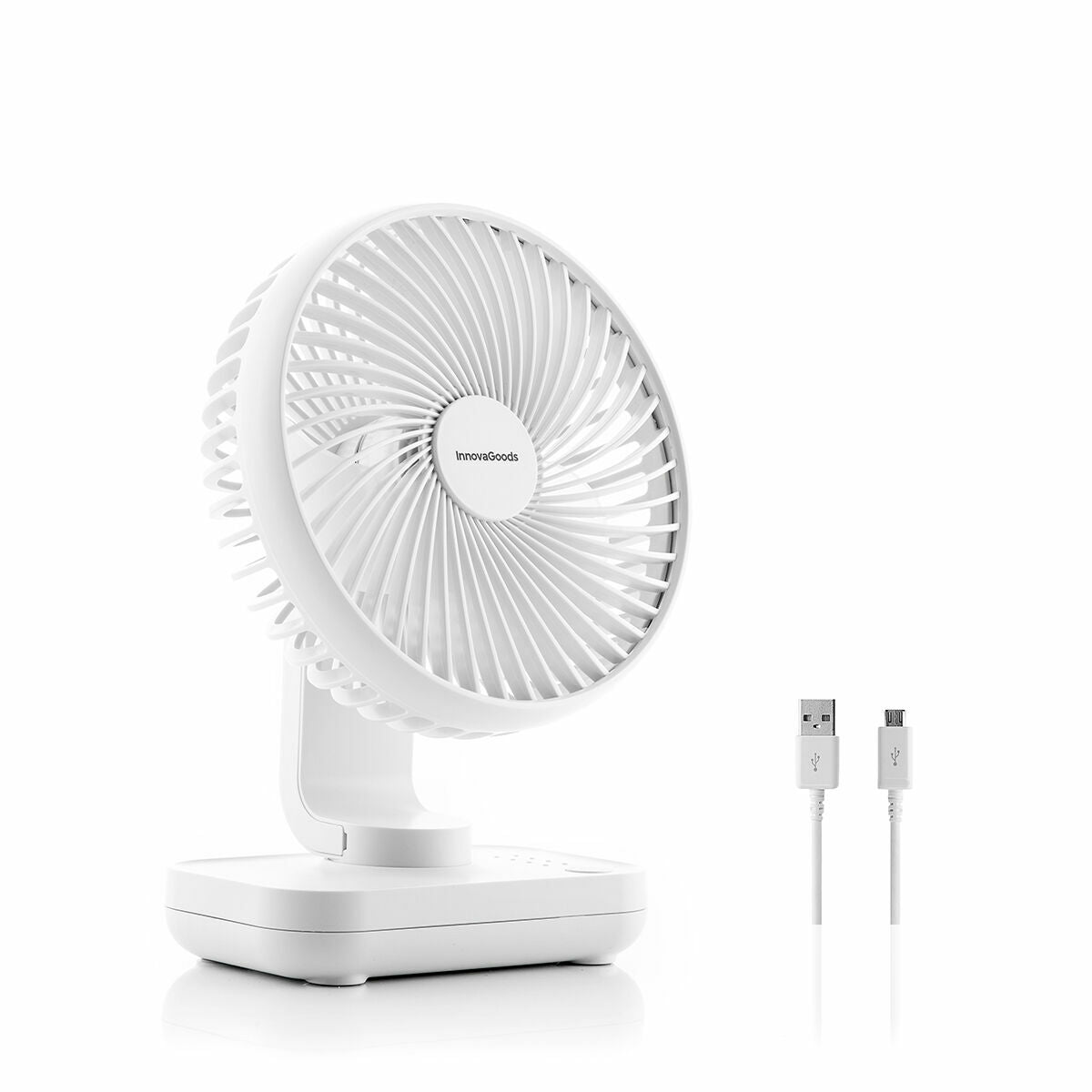 Ventilador de Escritorio Recargable Fanrec InnovaGoods Ø5,4'' 3600 mAh / 13,3 W