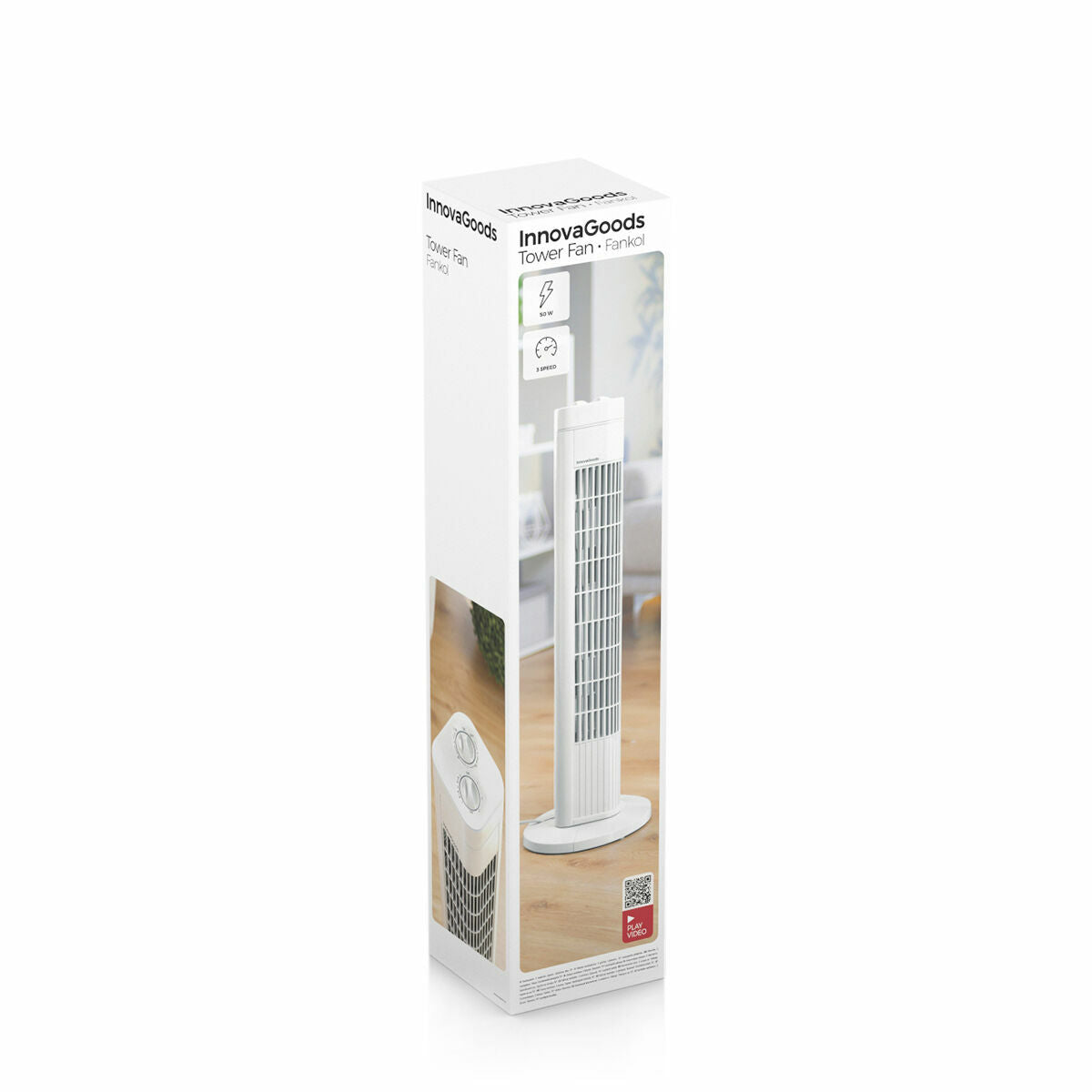 Ventilateur tour Fankol InnovaGoods Blanc 50 W