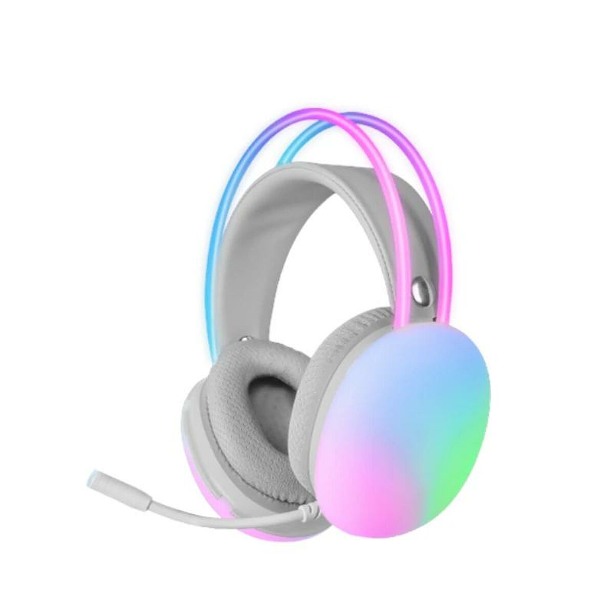 Auriculares con Micrófono Mars Gaming MHGLOW Blanco RGB