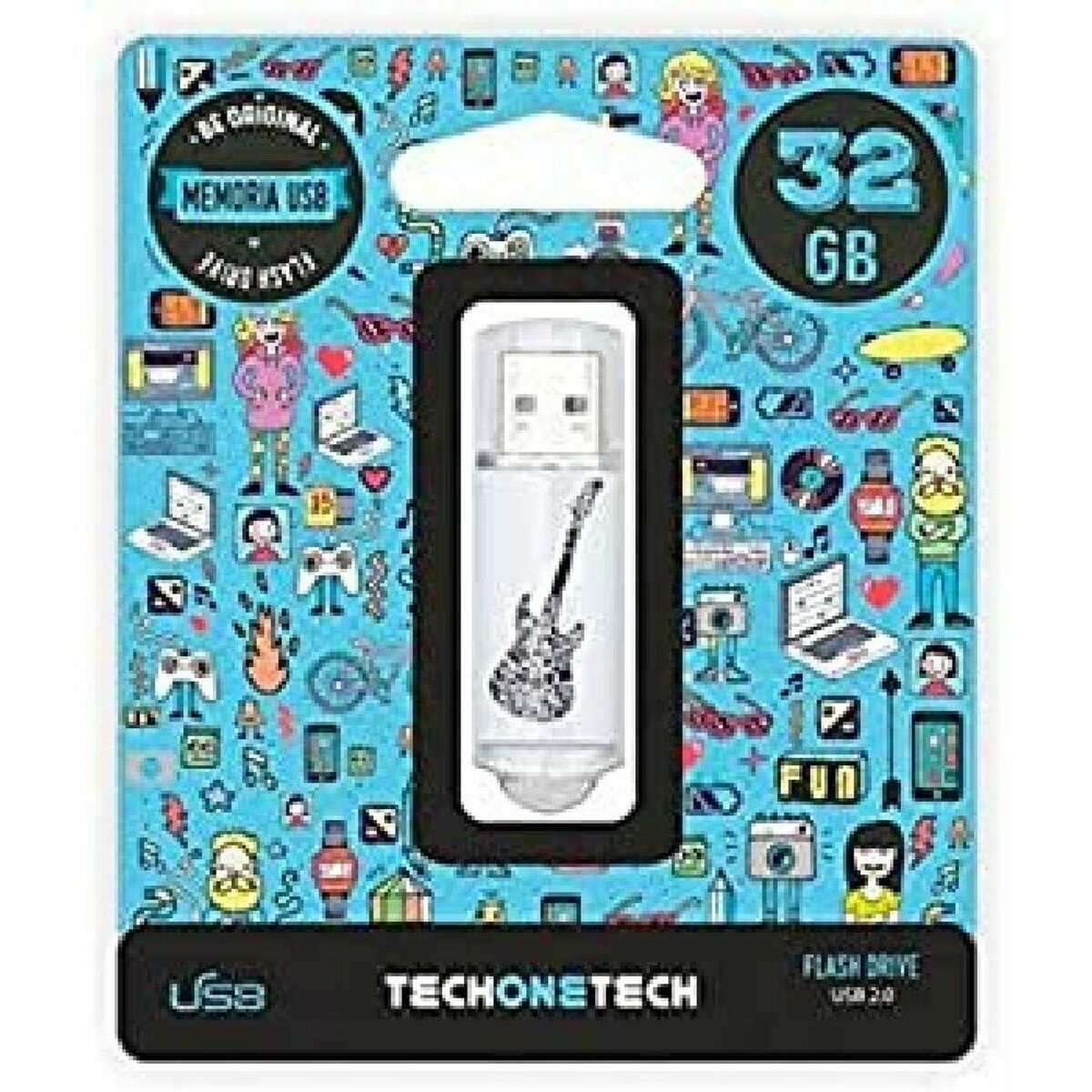 Clé USB Tech One Tech TEC4006-32 Noir 32 GB
