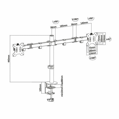 Soporte de Mesa para Pantalla Aisens DT32TSR-041 13"