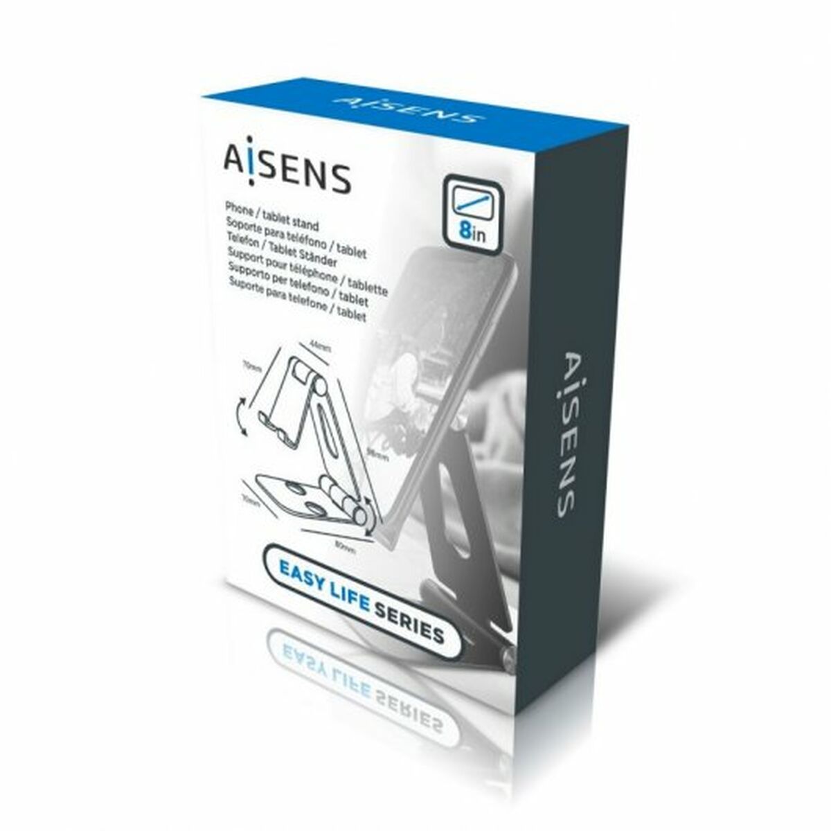 Mobile or tablet support Aisens MS2PM-086 Steel 8" (1 Unit)