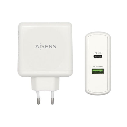 Cargador USB Pared Aisens ASCH-2PD45A-W Blanco 57 W USB-C (1 unidad)