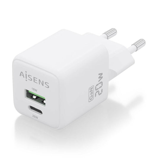 Chargeur mural Aisens ASCH-20W2P010-W Blanc 20 W (1 Unité)