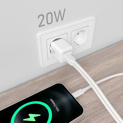 Chargeur mural Aisens ASCH-20W2P010-W Blanc 20 W (1 Unité)