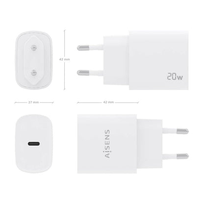 Wall Charger Aisens A110-0752 White 20 W (1 Unit)