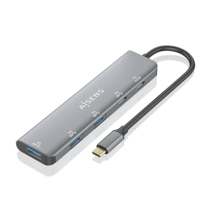Hub USB Aisens A109-0857 Gris (1 Unité)