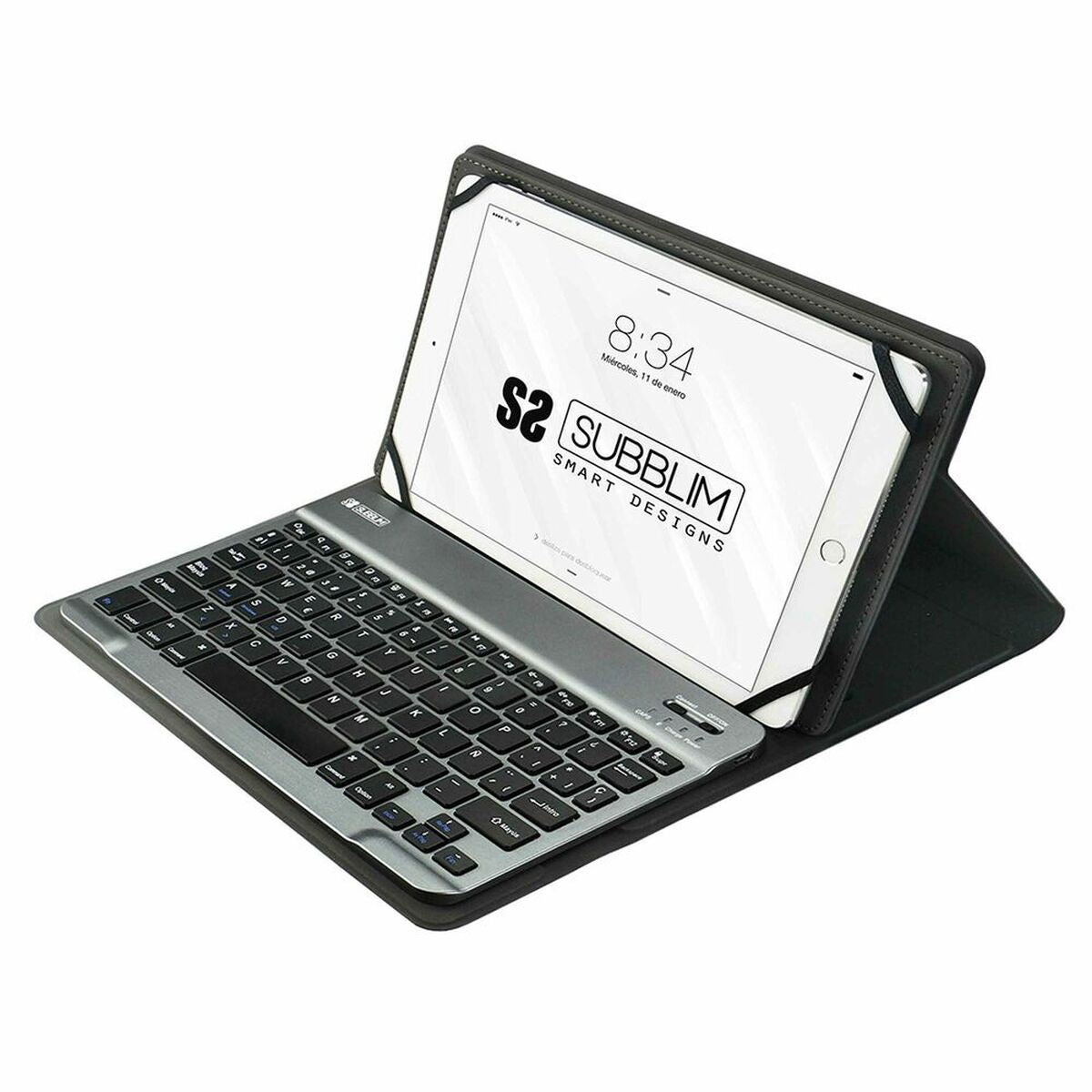 Housse pour Tablette et Clavier Subblim SUB-KT2-BT0002 Gris Espagnol Qwerty Bluetooth