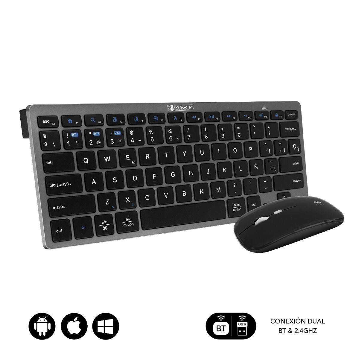 Teclado Subblim SUBKBC-OCO020 Gris