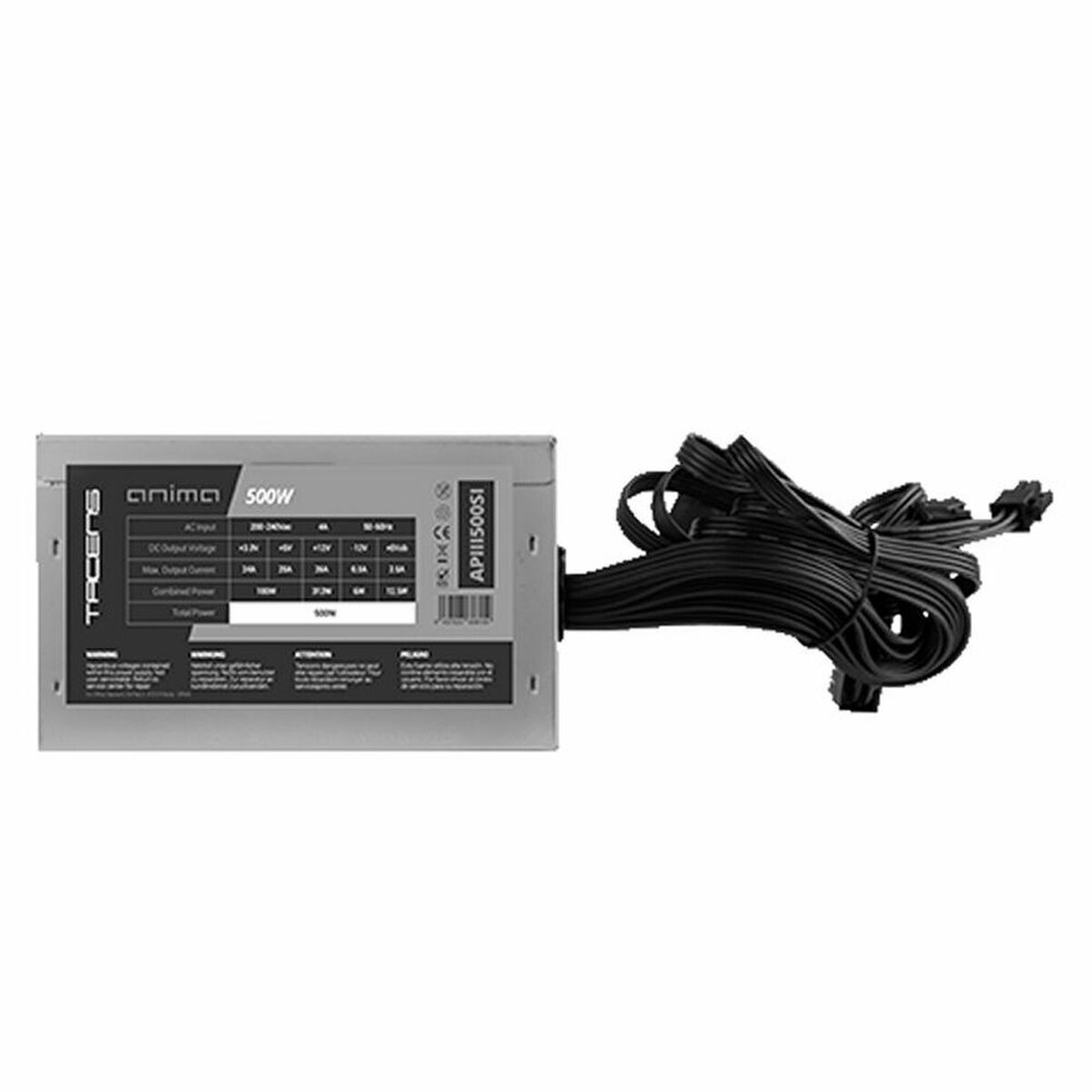 Fuente de Alimentación Mars Gaming APIII500SI 500W Negro Acero 500 W 6 W