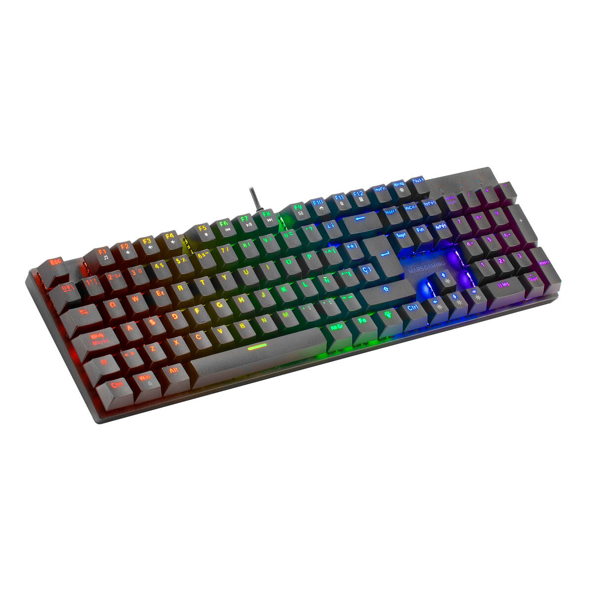 Teclado Mars Gaming MK422 Qwerty Español RGB Negro