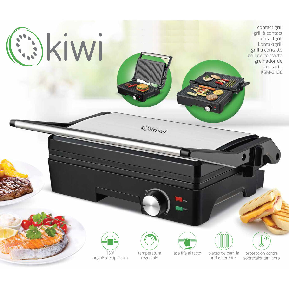 Machine à sandwich Kiwi 1600 W (Reconditionné A)