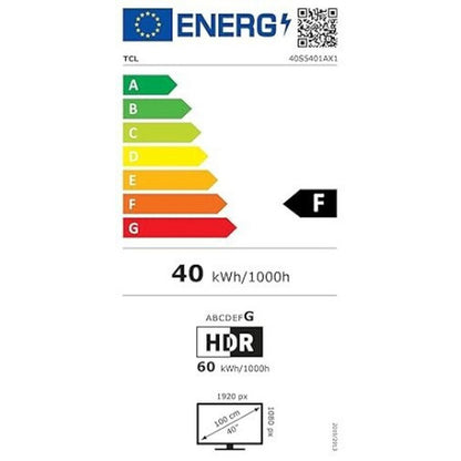 TV intelligente TCL 40S5401A Full HD 40" LED