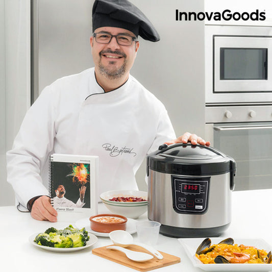 Robot de Cocina con Recetario Smart InnovaGoods 4 L 800W Negro Acero