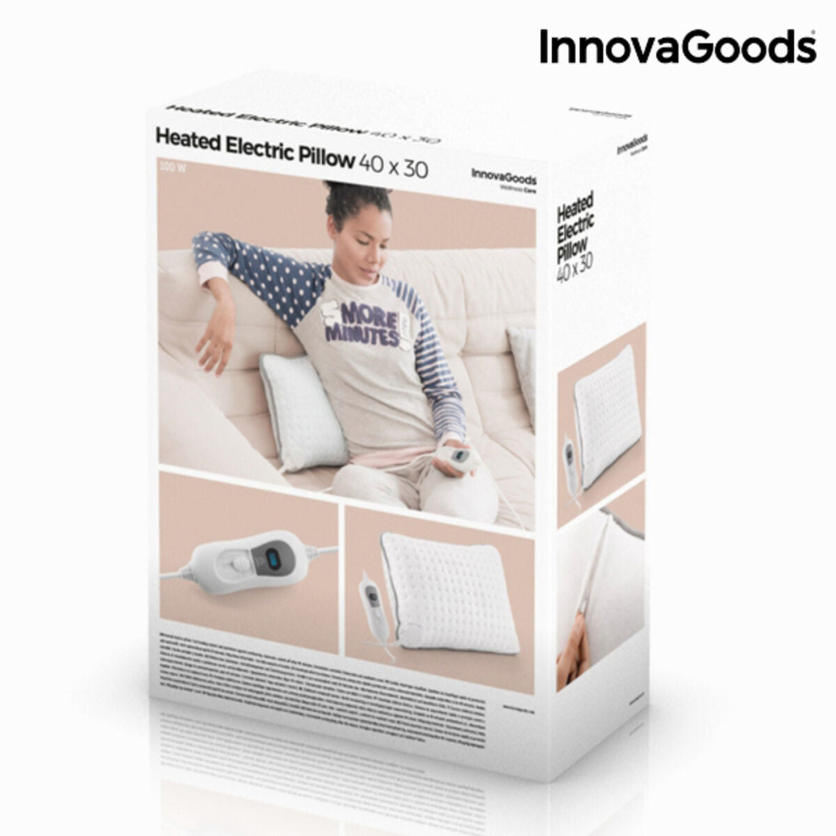 InnovaGoods Heated Electric Pillow 40 x 30 cm 100W White