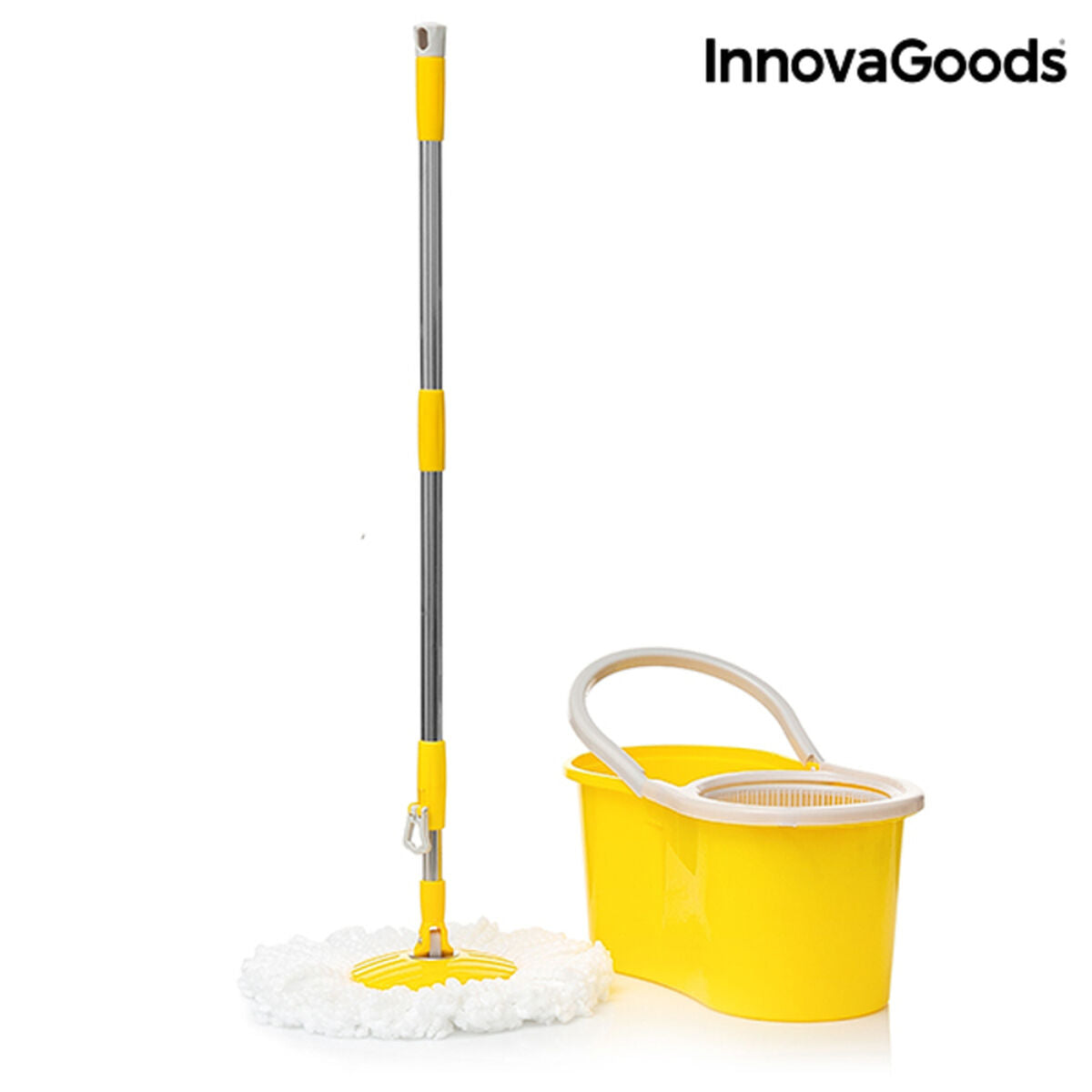 InnovaGoods Double-Action Spinning Mop with Bucket