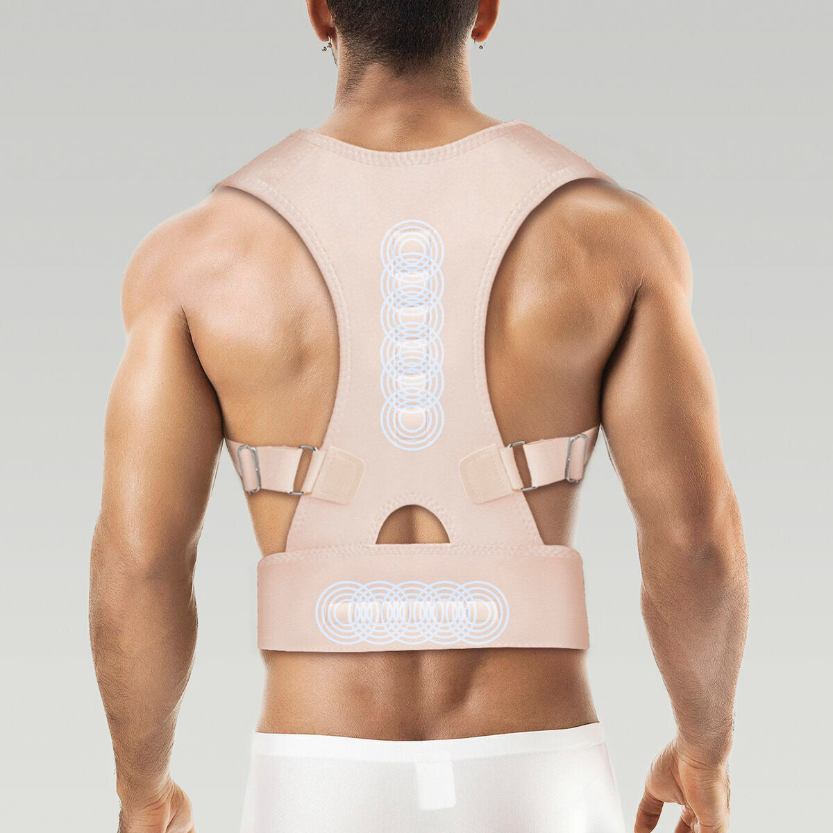 InnovaGoods® Correcteur de dos magnétique, améliore la posture et soulage les douleurs dorsales, avec fonction de correcteur de