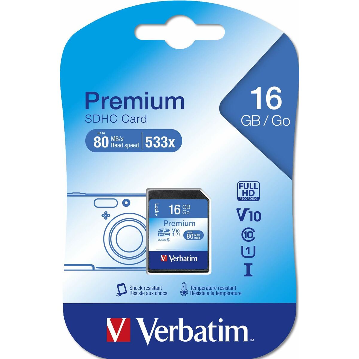 Verbatim PREMIUM SDHC C10/U1 16 GB SD-Speicherkarte