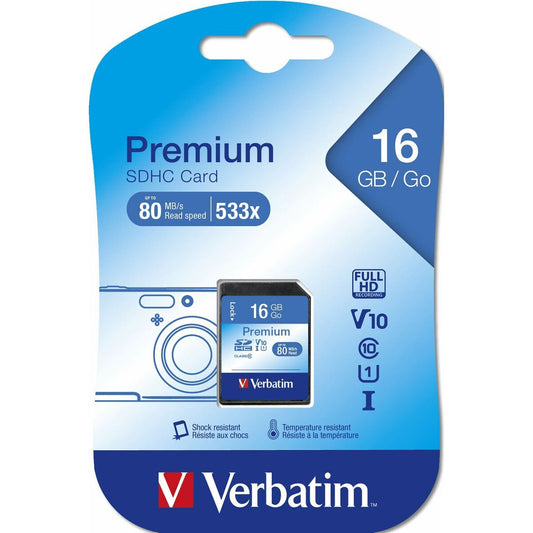 Verbatim PREMIUM SDHC C10/U1 16 GB SD-Speicherkarte
