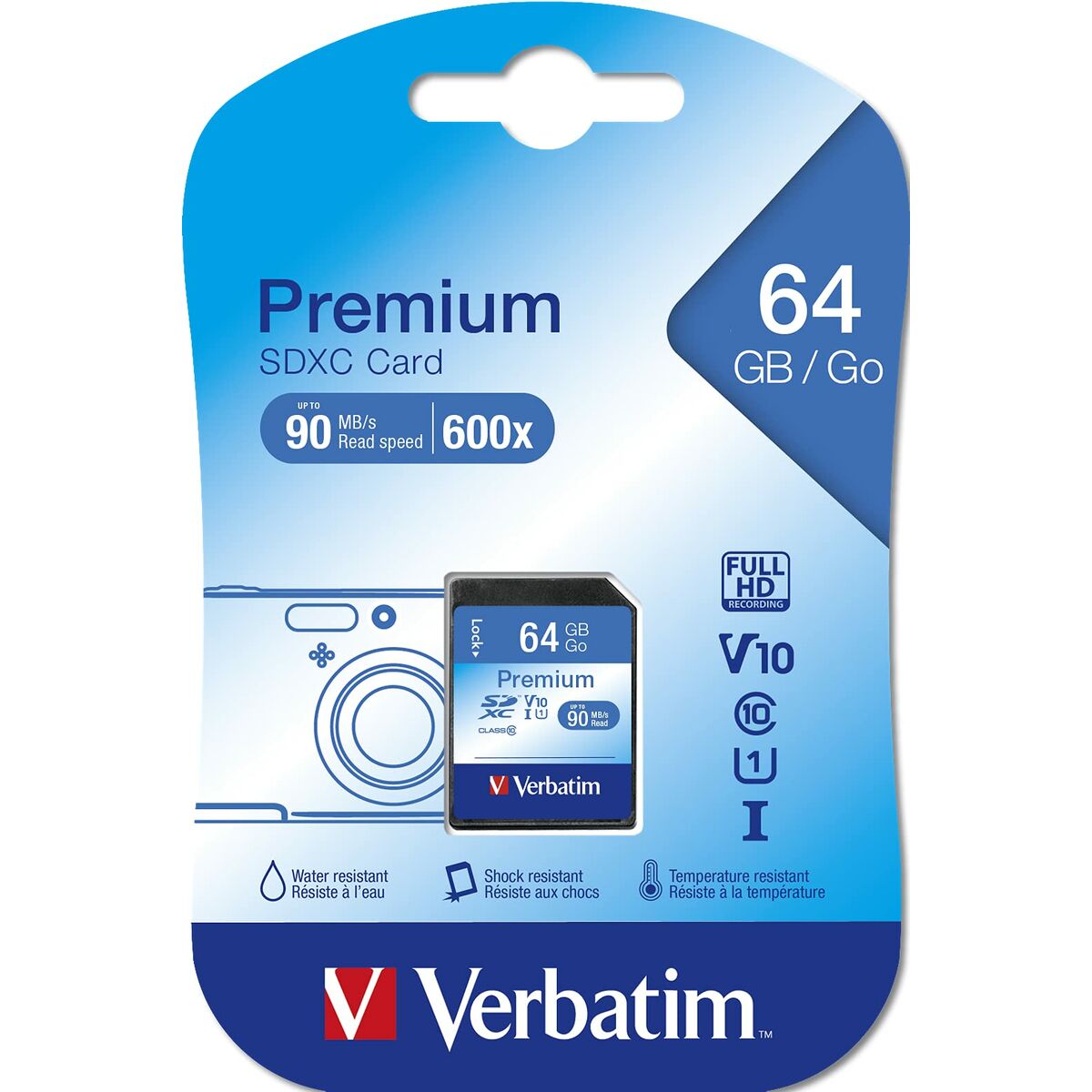 Verbatim PREMIUM SDXC C10/U1 64 GB 2 g SD-Speicherkarte