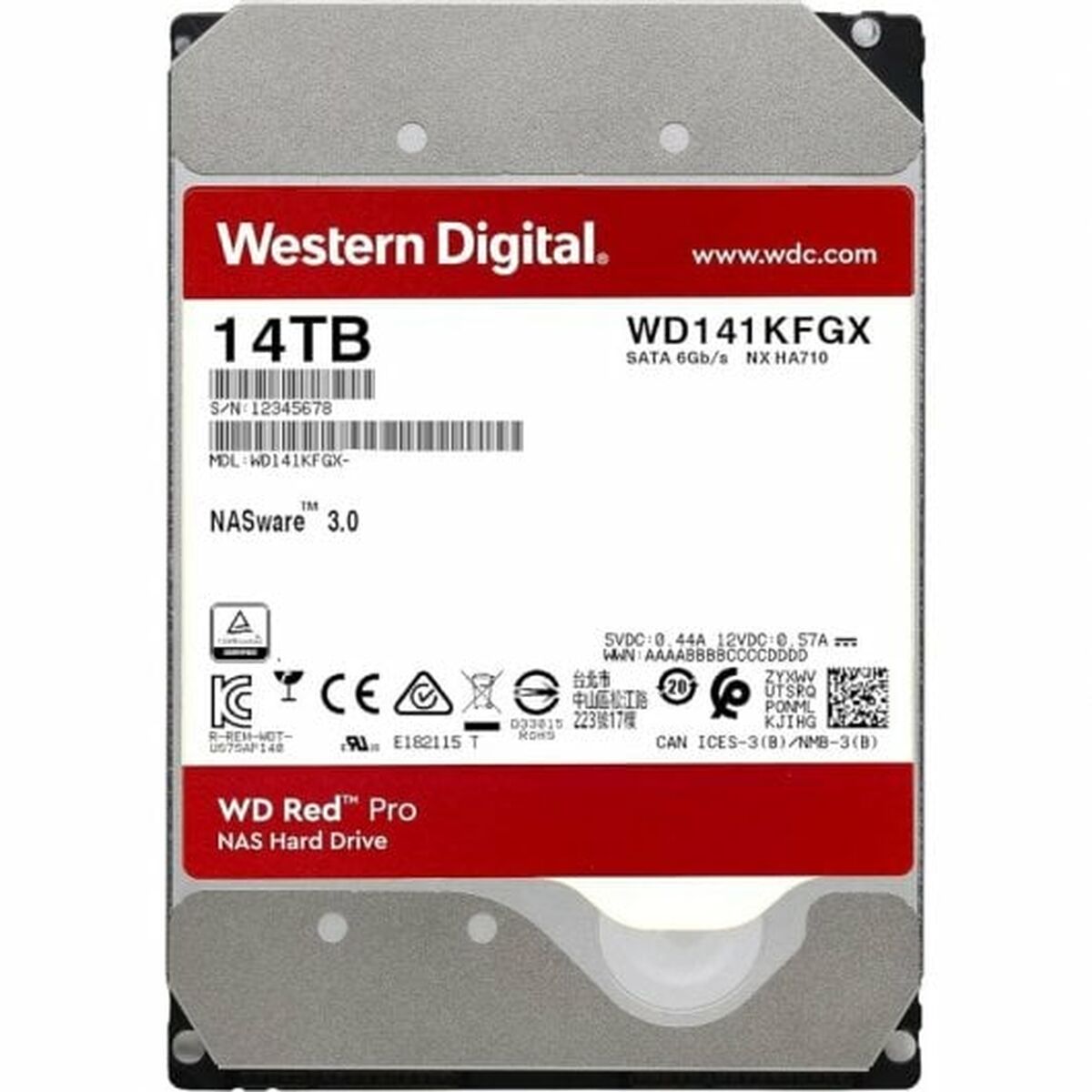 Disque dur Western Digital Red Pro 3.5" 3,5" 2 TB SSD 14 TB