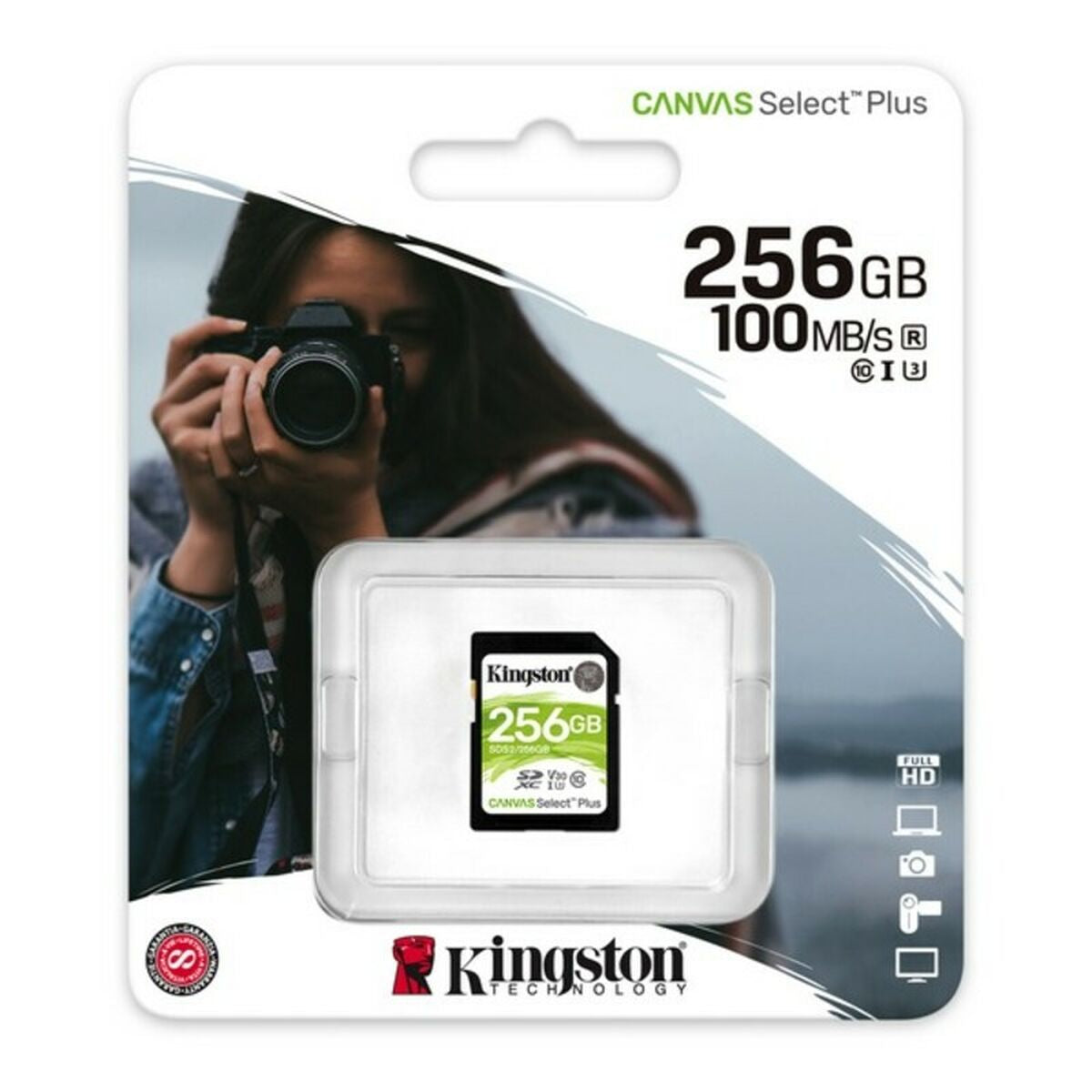 Carte Mémoire SD Kingston SDS2 256 GB Noir