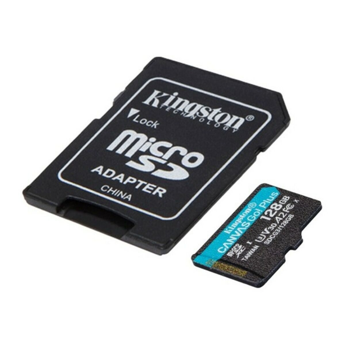Micro-SD-Speicherkarte mit Kingston SDCG3-Adapter, Schwarz