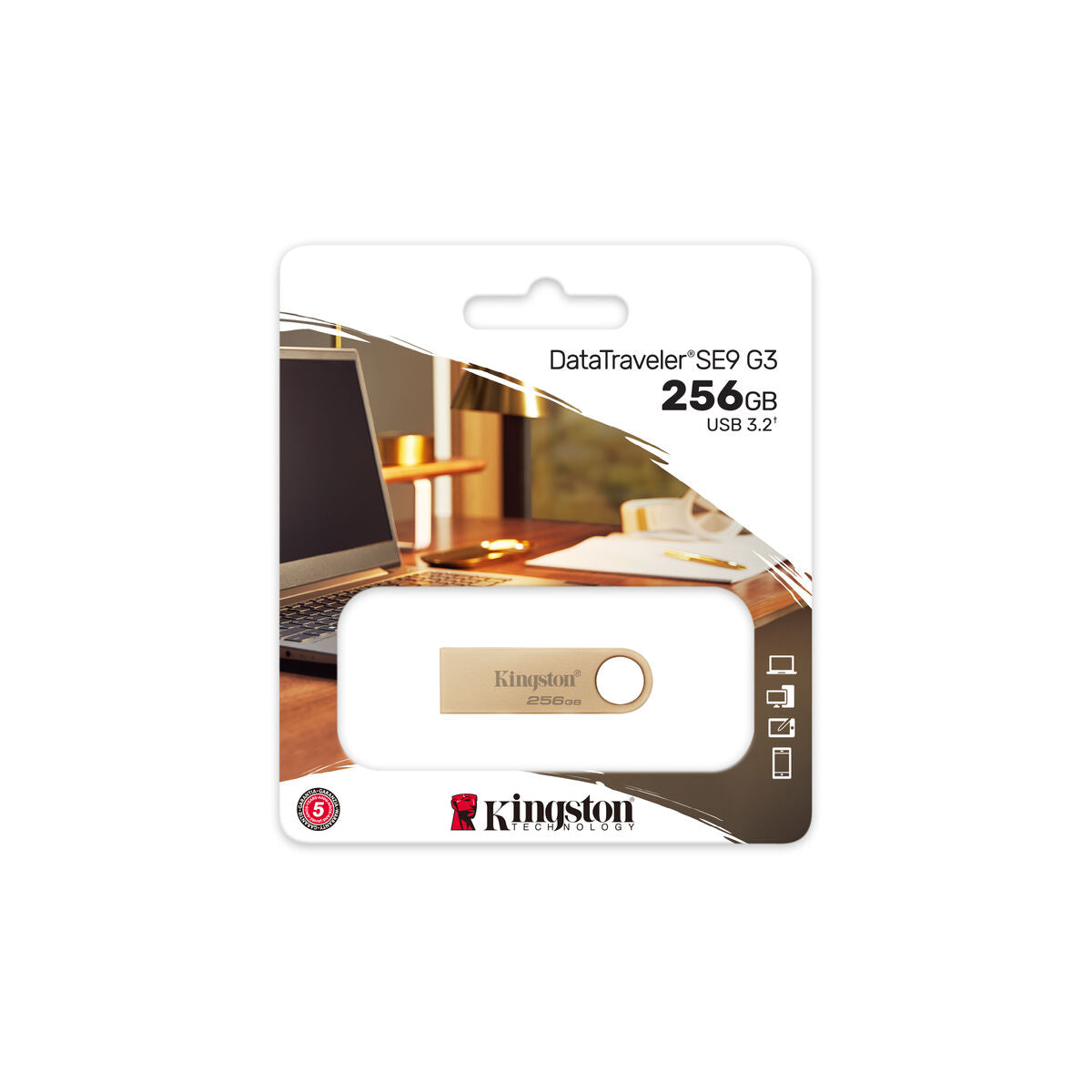 Memoria USB Kingston DTSE9G3/256GB Dorado 256 GB