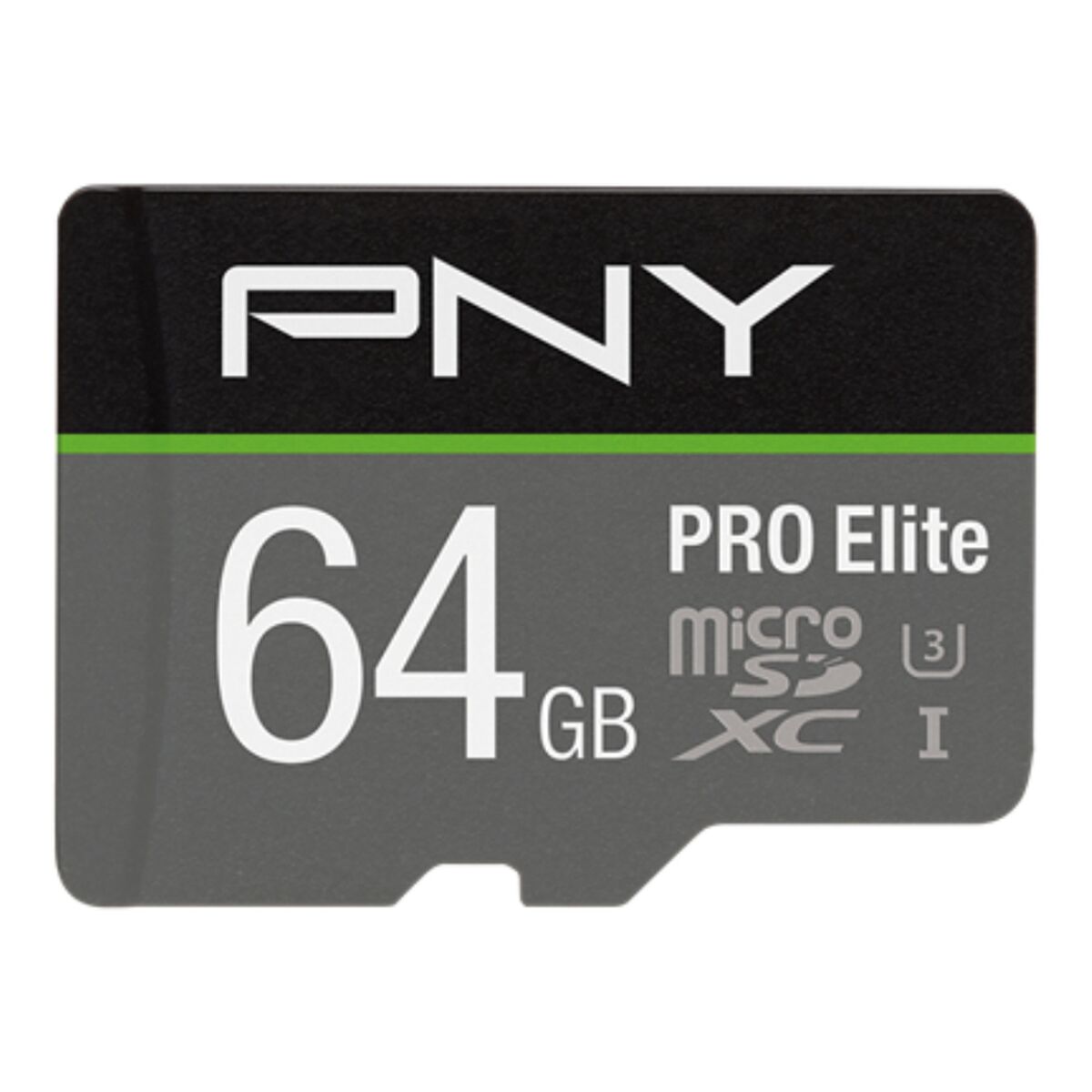 Micro-SD-Speicherkarte mit Adapter PNY P-SDU64GV31100PRO-GE Pro Elite C10 64 GB