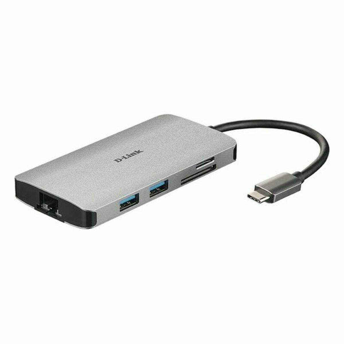 D-Link DUB-M810 USB-C-Hub Silber